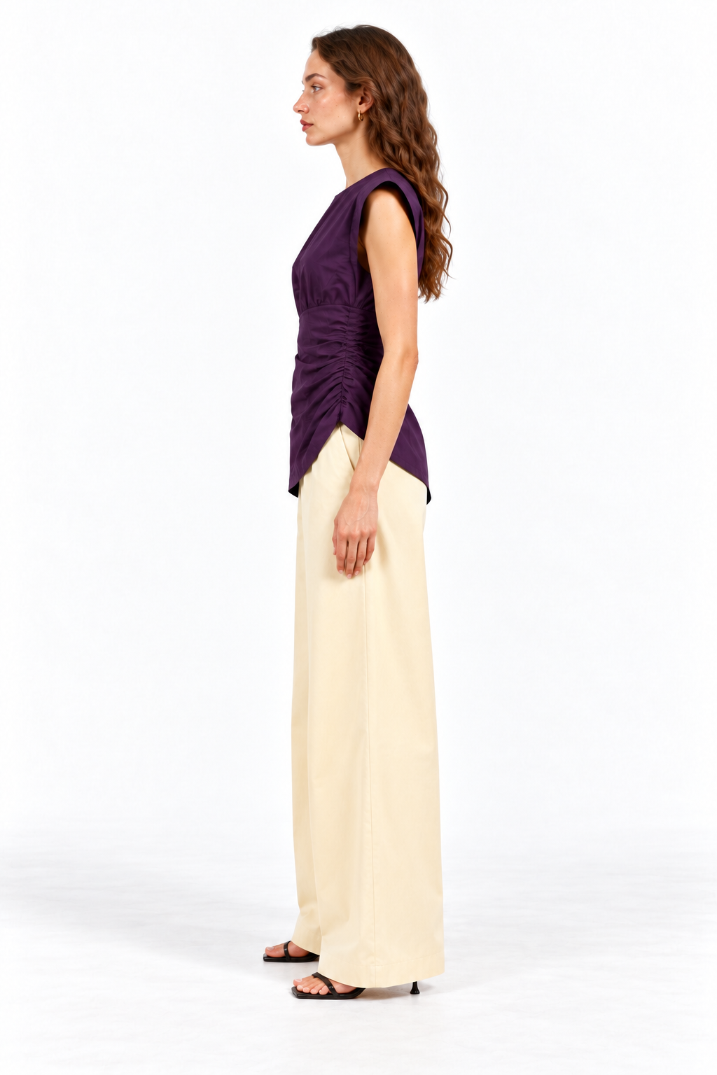 Iris Asymmetric Poplin Top