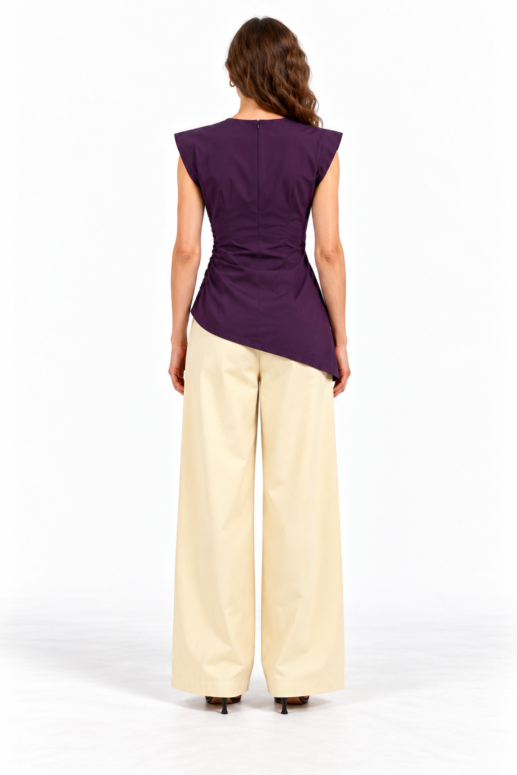 Iris Asymmetric Poplin Top