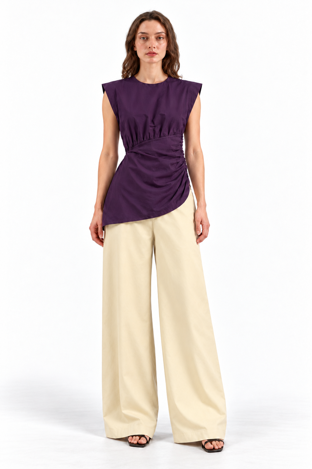Iris Asymmetric Poplin Top